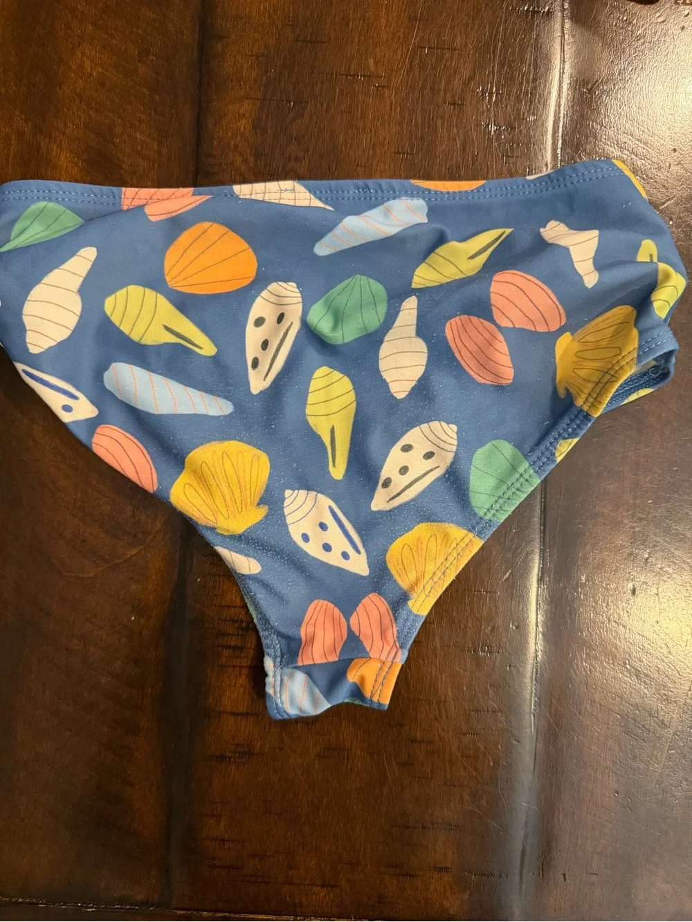 Pearl Street Swim Blue Seashell Two-Piece Swim Set size 9/10